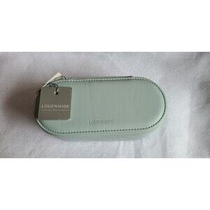 Louenhide Leather - Marked - Light Green Travel Jewelry Case W/Mirror New